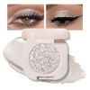 Picture of FeiCuiYun Monochrome Glittler Eyeshadow, light Shimmer eyeshadow, pressed glitter eyeshadow, Glittler Matte Pressed Powder Single Vegan Eyeshadow; Talc, Paraben & Cruelty Free, Slive Glitter (12)