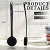 Picture of VWMYQ 2 Pack Back Scrubber for Shower, 17in Lengthen Long Handle Body Brush, Double Sided Shower Brush for Shower Exfoliating and Massage Can Produce Rich Foam, Long Handle Back Scrubber for Men