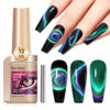 Picture of Bevimee 9D Cat Eye Gel Nail Polish 12ML Chameleon Galaxy Effect Holographic Magnetic Gel Polish Double Colors Changing Cat Eye Gel with Magnet Stick Varnish Gel Soak off UV Nail Art Gel 1PC