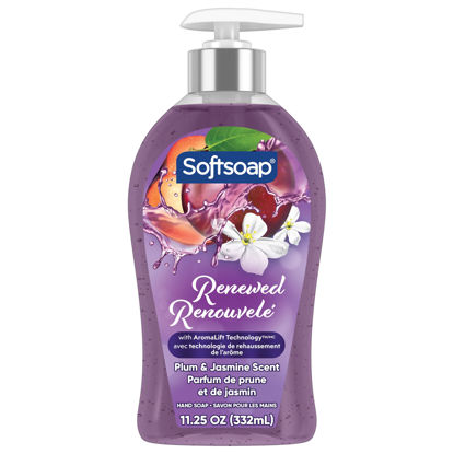 Picture of Softsoap Renewed Liquid Hand Soap, Paraben Free, pH Balanced, Plum and Jasmine Scent, 11.25 fl oz Pump Bottle, 6 pack