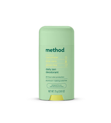 Picture of Method Deodorant, Daily Zen, Cucumber, Seaweed + Green Tea notes, 24 Hour Odor Protection, 2.65 oz