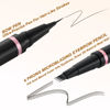 Picture of Eyebrow Pencil Makeup Kit, with Waterproof 2-IN-1 Microblading Eyebrow Pen, Eyebrow Pomade, Eyeliner and Dual-ended Eyebrow Brush, Brow Pencil Kit for Natural Eyebrows - Ebony