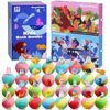Picture of 30 Kids Bath Bombs with Surprise Inside, Gift Set with 30 Unique Land & Sea Animal Toys, Fun, Educational, and Child-Safe Natural Bath Bombs with Toys Inside for Girls and Boys