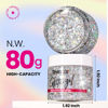 Picture of Teenitor Body Glitter, Silver Glitter, Body Glitter Gel, Hair Glitter, Face Glitter, Silver Glitter Gel for Face, Makeup, Hair, Eye Holographic Chunky Makeup Glitter