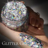 Picture of Teenitor Body Glitter, Silver Glitter, Body Glitter Gel, Hair Glitter, Face Glitter, Silver Glitter Gel for Face, Makeup, Hair, Eye Holographic Chunky Makeup Glitter