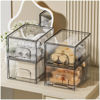 Picture of ZHIAI 4 Pack Clear Stackable Storage Drawer, Acrylic Drawer, Cosmetic Organizer, Plastic Organizer for Dresser, Under, Kitchen Cabinet, Pantry, Home Organization and Storage