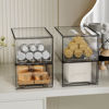 Picture of ZHIAI 4 Pack Clear Stackable Storage Drawer, Acrylic Drawer, Cosmetic Organizer, Plastic Organizer for Dresser, Under, Kitchen Cabinet, Pantry, Home Organization and Storage