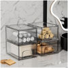 Picture of ZHIAI 4 Pack Clear Stackable Storage Drawer, Acrylic Drawer, Cosmetic Organizer, Plastic Organizer for Dresser, Under, Kitchen Cabinet, Pantry, Home Organization and Storage