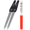 Picture of 3 Swords Germany - Sapphire Metal Nail File Set 2 Pieces with 1 Piece 3-Way Nail Buffer - Nail Care Made in SOLINGEN/Germany