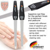 Picture of 3 Swords Germany - Sapphire Metal Nail File Set 2 Pieces with 1 Piece 3-Way Nail Buffer - Nail Care Made in SOLINGEN/Germany