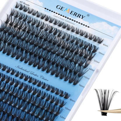 Picture of Lash Clusters Large Tray 240pcs 0.07mm 40P+50P D Curl Mix 8-16mm Individual Lashes Soft&Fluffy Cluster Lashes Mink Lash Extension Clusters Mixed Tray Individual Lashes Cluster By GEMERRY