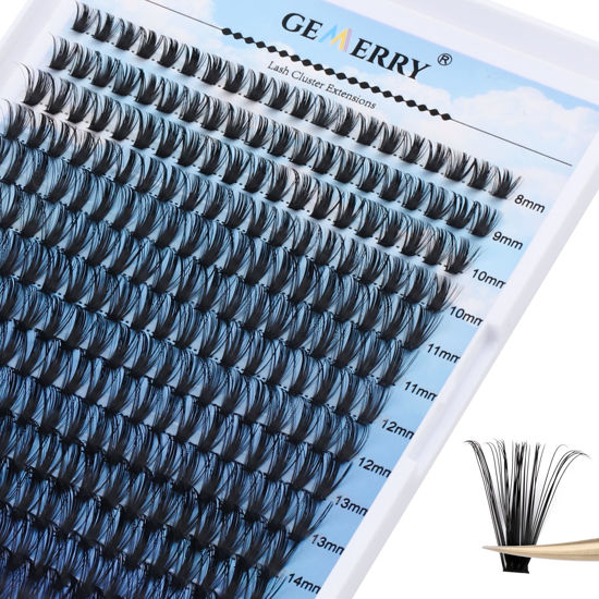 Picture of Individual Lashes 280pcs Large Tray Lash Clusters 0.07mm 50P C Curl Mix 8-16mm Eyelash Clusters Soft&Lightweight Cluster Lashes Mink Individual Lashes Cluster Mixed Tray Lash Extension Clusters