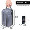 Picture of Toiletry Bag for Men Hanging Dopp Kit Water Resistant Shaving Bag Small Toiletry Bag for Traveling (Blue Stripe)