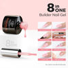 Picture of modelones Builder Nail Gel, 2 Pcs Clear and Rose Nude Pink Gel Builder for Nail Thickening Apex Building 8-in-One Rubber Base Gel Polish Nail Strengthener Extend Gel LED Nail Lamp Cured Hard Gel 10 ml