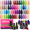 Picture of MEFA 35 Pcs Gel Nail Polish Set, 32 Colors All Seasons Fall Winter Collection Gel Nail Polish Set with Matte/Glossy Base Top Coat Manicure DIY Salon Home Decoration Beginners Gifts for Women