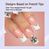 Picture of Misssix French Gel Nail Tips, 240Pcs French Tip Press on Nails Long Square Pink, No Need to File Tips Pre-lasting, Fake Nails for Nail Art DIY 15 Sizes