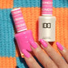 Picture of DND Gel Polish Set, Pink Collection, UV/LED Gel Polish and Air Dry Nail Lacquer, Matching Chip-Free Polish Duo, 578 Crayola Pink, 0.5 Fl Oz