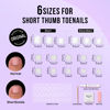 Picture of BTArtbox Press on Toenails Short, White Press on Toe Nails Square, Light Weight & Fit Perfectly Glue On Toenails with Glue, Fake Toenails in 16 Sizes- 32 Toenails Kit, Pure Chic