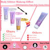 Picture of Body Glitter Face Glitter Gel: Singer Concerts Disco Festival Rave Accessories Face Glitter Makeup 150ml Chunky Sequins Mermaid Face Body Hair Glitter Gel (Silver&Pink&Gold)