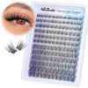 Picture of Natural Lash Clusters Wispy Eyelash Clusters C Curl DIY Lash Extension 10-16MM Cluster Eyelash Extension Individual Lashes Thin Lash Band by Newcally