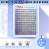 Picture of Natural Lash Clusters Wispy Eyelash Clusters C Curl DIY Lash Extension 10-16MM Cluster Eyelash Extension Individual Lashes Thin Lash Band by Newcally
