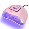 Picture of UV Gel Nail Lamp,150W UV Nail Dryer LED Light for Gel Polish-4 Timers Professional Nail Art Accessories,Curing Gel Toe Nails (Pink)
