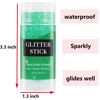 Picture of MEICOLY Green Body Glitter Stick,Waterproof Halloween Face Glitter Gel,Chunky Glitter for Face/Body/Hair/Eyes/Lip,Mermaid Sequins Glitter Face Paint,Sparkling Glitter Makeup,Body Glitter for Women