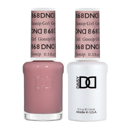 Picture of DND Gel Polish Set, Sheer Collection, UV/LED Gel Polish and Air Dry Nail Lacquer, Matching Chip-Free Polish Duo, 868 Gossip Girl, 0.5 Fl Oz