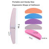 Picture of Nail File and Buffer (10 Pcs), Buffer Block Nail Files Double Sided 100/180 Grit for Acrylic and Natural Nails, fingernail Emery Board Buffing Blocks Manicure Set Nail Care kit Tool Halfmoon Arc