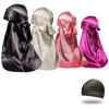 Picture of 4PCS Silky Durags for Men Women 360 Waves with 1 Wave Cap, Silky Satin Durag Extra Long Tails