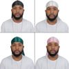 Picture of 4PCS Silky Durags for Men Women 360 Waves with 1 Wave Cap, Silky Satin Durag Extra Long Tails