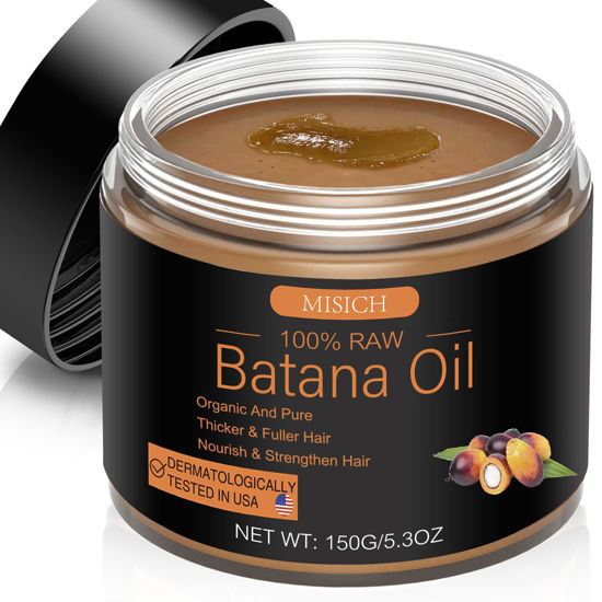 Picture of Raw Batana Oil for Hair Growth, 100% Natural Pure Dr. Sebi Batana Oil from Honduras, Unrefined Organic Batana Oil Hair Growth Oil for Prevent Hair Loss, Enhances Hair Thickness for Men & Women 5.3 oz