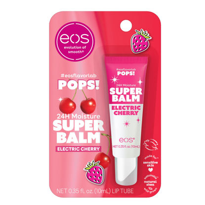 Picture of eos 24H Moisture Super Balm- Electric Cherry, Limited-Edition Lip Mask, 0.35 fl oz