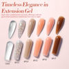 Picture of BORN PRETTY Extension Nail Gel Kit-6 Colors Gel Kit Nude Clear Jelly All-In-1 Kit Builder Glue Gel with Nail Lamp Base Top Coat Set Nail Forms French Manicure Set for Beginner