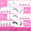 Picture of Geeneiya Lash Clusters Kit Individual Lash Extension Kit DIY Multi-type D Curl Cluster Eyelash Extension Kit with Bottom Lashes, Waterproof Lash Bond and Seal Glue, Lash Tweezers (30D, 480PCS)