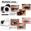 Picture of evpct 2 in 1 White & Black Gel Eye Liner Waterproof Smudge Proof for Waterline White Liquid Eyeliner Pen Pencil Cream Eyebrow Pomade Set with Brushes Work Great with Eyeliner Face Body Paint Stick