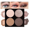 Picture of Eyeshadow Quad Makeup Palette, Bright Nude Champagne Gold Light Dark Brown Eyeshadow, Velvety Pigmented Blendable Matte & Shimmer Finishes, Long Lasting Waterproof，Featuring A Built-In Mirror