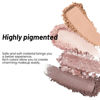 Picture of Eyeshadow Quad Makeup Palette, Bright Nude Champagne Gold Light Dark Brown Eyeshadow, Velvety Pigmented Blendable Matte & Shimmer Finishes, Long Lasting Waterproof，Featuring A Built-In Mirror