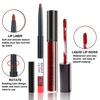 Picture of evpct 2Pcs Dark Red Maroon Matte Lipstick and Lip Liner Makeup Set for Women DNM Dark Blood Red Liquid Matte Brown Lipstick Lip Liner Stain Long Lasting Waterproof Permanent Lipstick 24 hours 15#