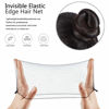 Picture of Zonon Hair Nets 50Pcs Invisible Elastic Edge Mesh, 50cm Individual Package, for Women Bun Suitable Occasions, with 40Pcs U Shaped Pins, Black