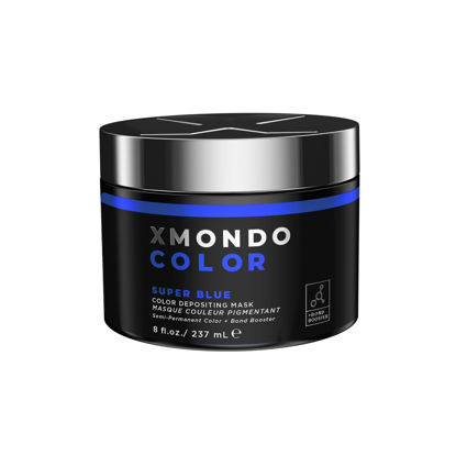 Picture of XMONDO Color Super Blue Depositing Mask & Semi-Permanent Blue Hair Dye | Infused with Bond Booster Technology & Hyaluronic Acid for Nourishment, Revitalization & Repair, Vegan Formula, 8 Fl Oz 1-Pack