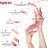Picture of Nail Polish Gel Remover Tools Kit, Soak Off Cap Clip 10pcs, Dispenser Bottle, 600PCS Cotton Pads Handle Brushes Finger Separators(Black-Set)