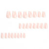 Picture of WAFOLOZE Medium Press on Nails, Nails Press on Square Fake/False Nails with White French Tip Nails Press ons Designs Gloss Acrylic Artificial Nails Stick on Nails for Women 24pcs