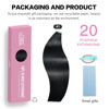 Picture of SUYYA Tape in Hair Extensions Human Hair Jet Black 30 Inch 60g/pack 20pcs Straight Seamless Skin Weft Tape in Real Human Hair Extensions (30 inch #1 Jet Black)