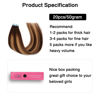 Picture of SUYYA Tape in Hair Extensions Human Hair Ombre Chocolate Brown to Caramel Blonde Remy Hair 18 inches 20pcs 50g/pack Straight Seamless Weft Tape in Human Hair Extensions Balayage(18 inch #P4/27/T4)