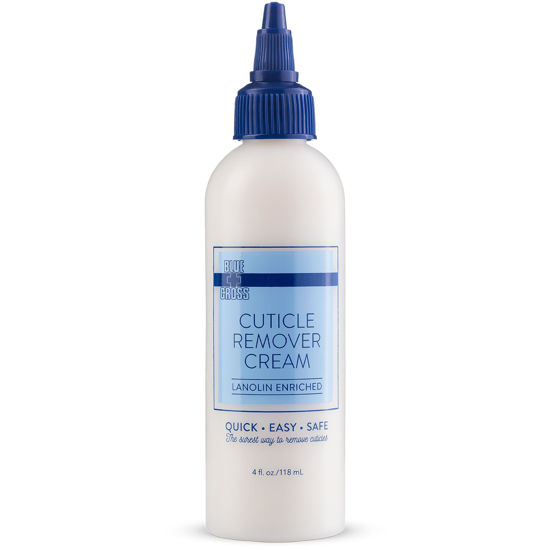 Picture of Blue Cross Cuticle Remover Cream for Dry Damaged Cuticles, Moisturizing Cuticle Softener for Nails, Professional Nail + Cuticle Care for Dry Manicures, Brittle Nails, Hang Nails, Made in USA, 4oz