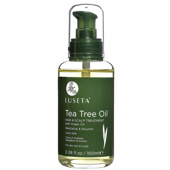 Picture of Luseta Tea Tree Oil for Hair, Hair Serum for For Damaged and Oily Hair, Revitalizing & Nourishing for Healthy Hair Color Safe Hair Oil 3.38 Fl oz
