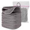 Picture of Natwag Makeup Remover Cloth, 6" x 6" Make Up Towels Reusable Face Cloth for Washing Face, Makeup Remover Pads Microfiber Face Washcloth with Mesh Bag, Just Water, 12 Pack, Cool Grey