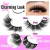 Picture of Mink Lashes Fluffy Cat Eye Thick zanlufly False Eyelashes Natural Curly Fake Eyelashes 18MM Full 8D Volume Lashes Pack 14 Pairs