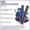 Picture of evpct 3Pcs Dark Black Purple Blue Matte Liquid Lipstick Halloween for Women Long Lasting Smudge Proof DNM Black 24 Hours Original Lip Liner and Lipstick Stain Makeup Set labial mate larga duracion 24